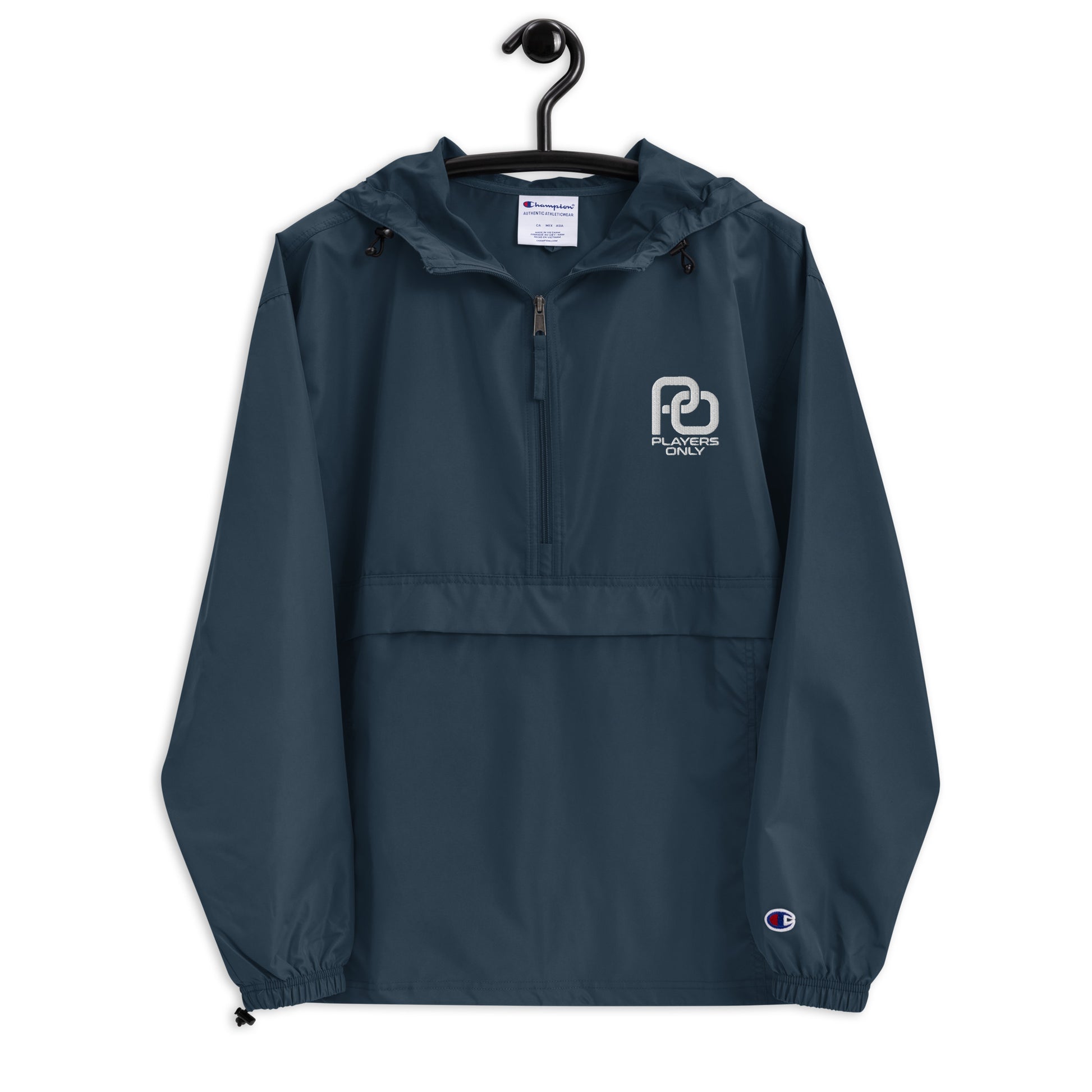 Players Only Logo Embroidered Champion Jacket Blue